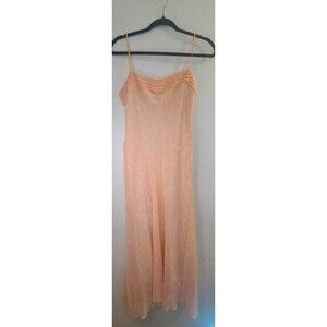 Casual Corner Basque Waist Vtg‎ Silk Dress 8 Prom HOCO Fairy Coquette Cottage